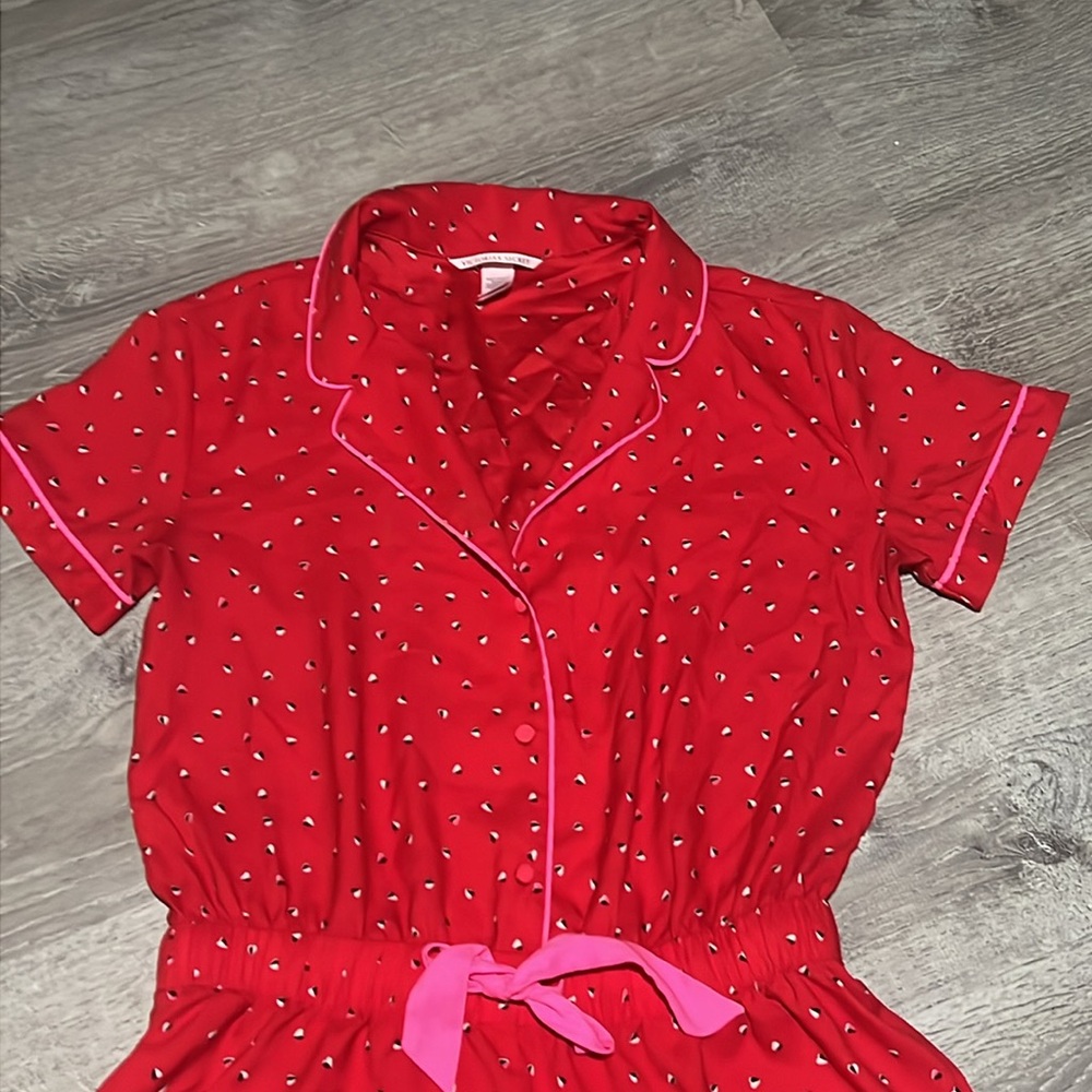 Victoria’s Secret Ruffle Heart Print Romper - Picture 3 of 12